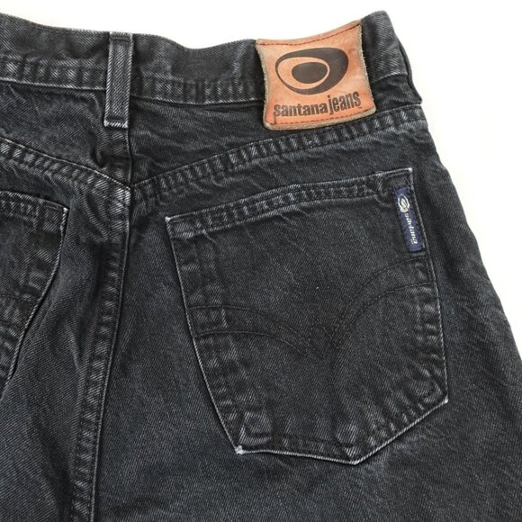 Vintage 90s Santana Parasuco High Rise Mom Jeans Women's 30 (27x32) Black Denim - Picture 7 of 11
